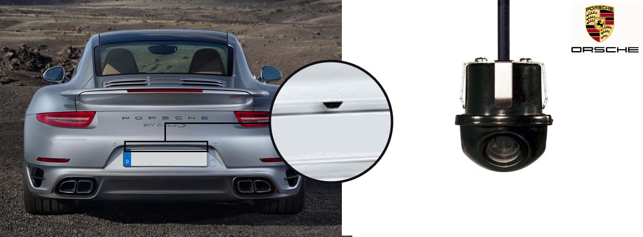 911 reversing rear view wedge camera